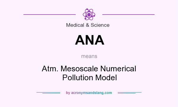What does ANA mean? It stands for Atm. Mesoscale Numerical Pollution Model