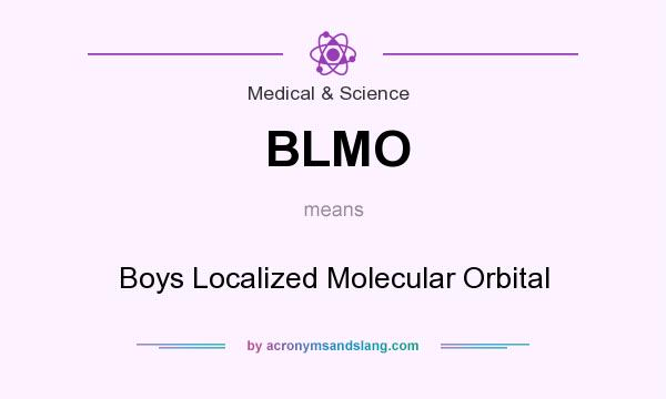 What does BLMO mean? It stands for Boys Localized Molecular Orbital