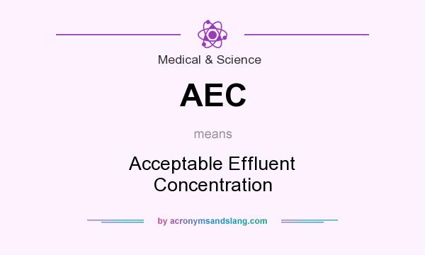 What does AEC mean? It stands for Acceptable Effluent Concentration