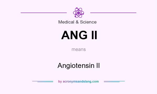 What does ANG II mean? It stands for Angiotensin II