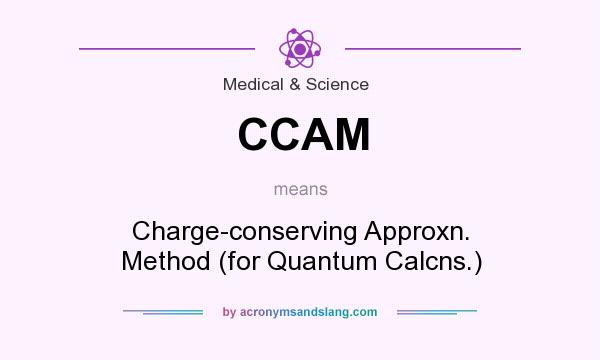 What does CCAM mean? It stands for Charge-conserving Approxn. Method (for Quantum Calcns.)