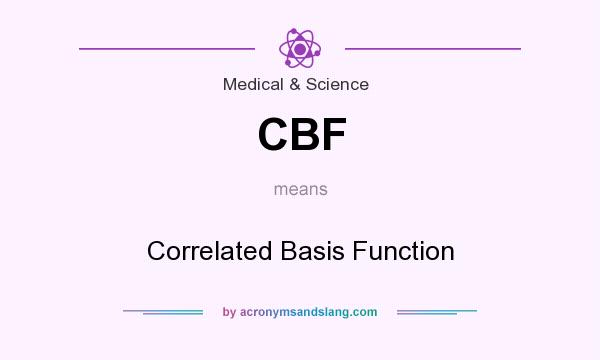 What does CBF mean? It stands for Correlated Basis Function