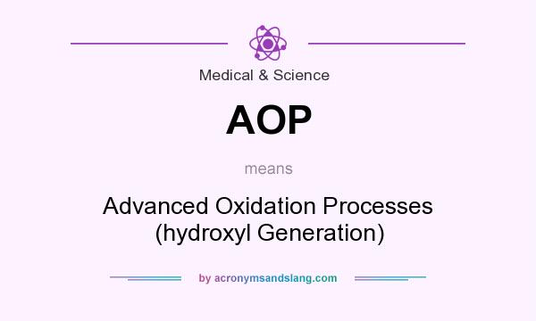 What does AOP mean? It stands for Advanced Oxidation Processes (hydroxyl Generation)