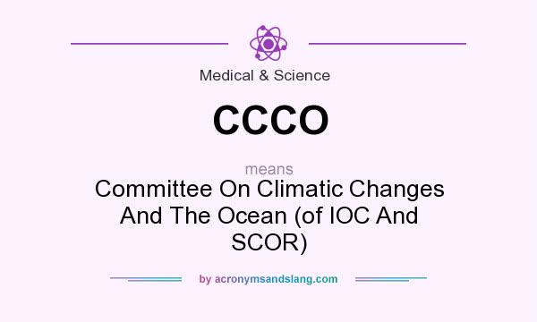 What does CCCO mean? It stands for Committee On Climatic Changes And The Ocean (of IOC And SCOR)