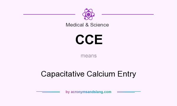 What does CCE mean? It stands for Capacitative Calcium Entry
