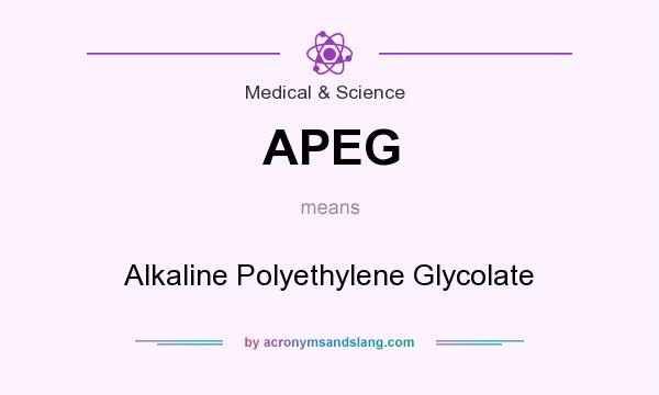 What does APEG mean? It stands for Alkaline Polyethylene Glycolate