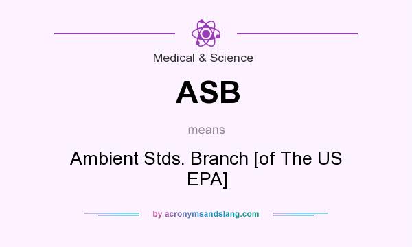 What does ASB mean? It stands for Ambient Stds. Branch [of The US EPA]