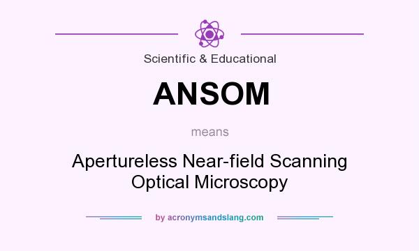 What does ANSOM mean? It stands for Apertureless Near-field Scanning Optical Microscopy
