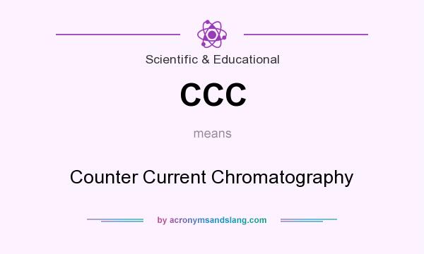 What does CCC mean? It stands for Counter Current Chromatography