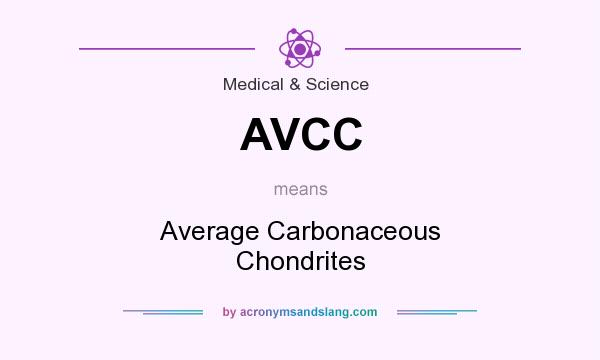 What does AVCC mean? It stands for Average Carbonaceous Chondrites