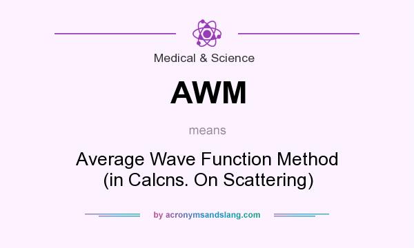 What does AWM mean? It stands for Average Wave Function Method (in Calcns. On Scattering)
