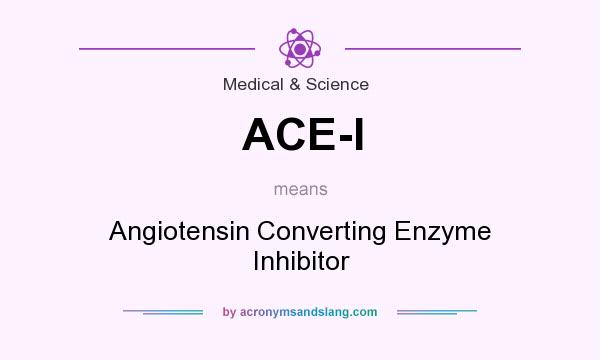 What does ACE-I mean? It stands for Angiotensin Converting Enzyme Inhibitor
