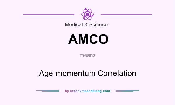 What does AMCO mean? It stands for Age-momentum Correlation