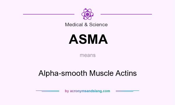What does ASMA mean? It stands for Alpha-smooth Muscle Actins