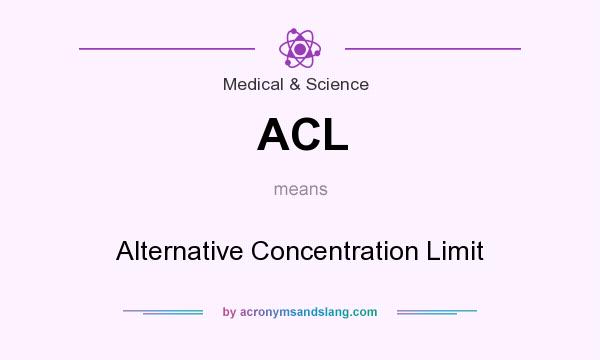 What does ACL mean? It stands for Alternative Concentration Limit