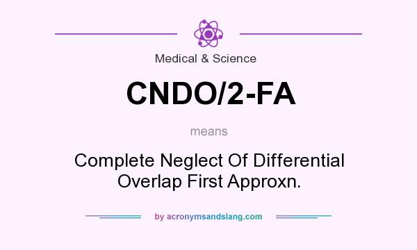 What does CNDO/2-FA mean? It stands for Complete Neglect Of Differential Overlap First Approxn.