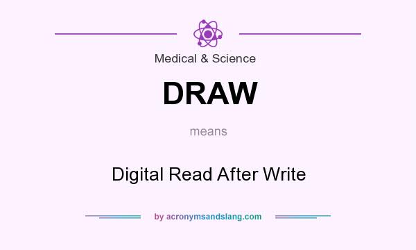 What does DRAW mean? It stands for Digital Read After Write