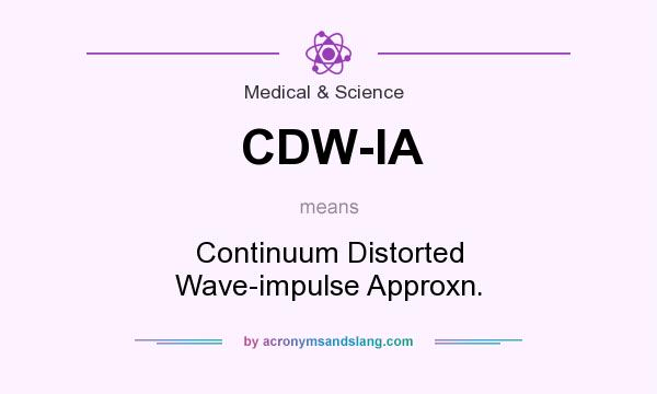 What does CDW-IA mean? It stands for Continuum Distorted Wave-impulse Approxn.