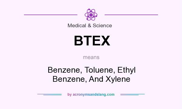 What does BTEX mean? It stands for Benzene, Toluene, Ethyl Benzene, And Xylene