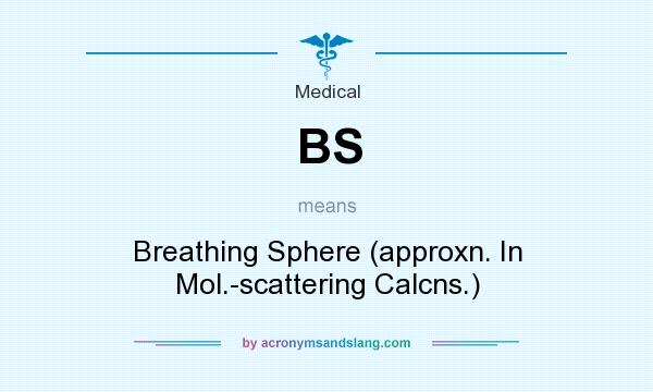 What does BS mean? It stands for Breathing Sphere (approxn. In Mol.-scattering Calcns.)