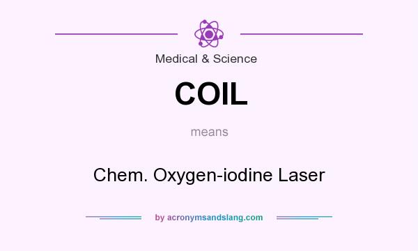 What does COIL mean? It stands for Chem. Oxygen-iodine Laser