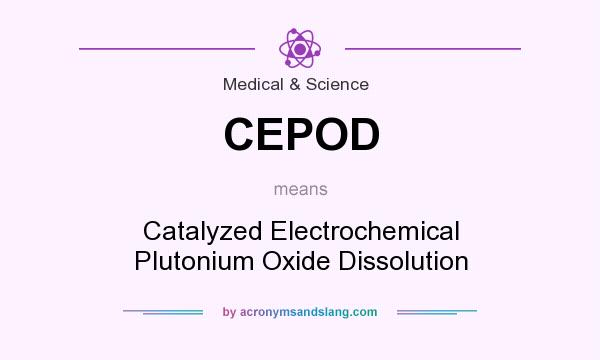 What does CEPOD mean? It stands for Catalyzed Electrochemical Plutonium Oxide Dissolution