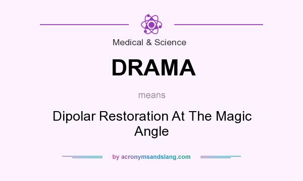What does DRAMA mean? It stands for Dipolar Restoration At The Magic Angle