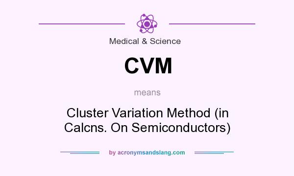 What does CVM mean? It stands for Cluster Variation Method (in Calcns. On Semiconductors)