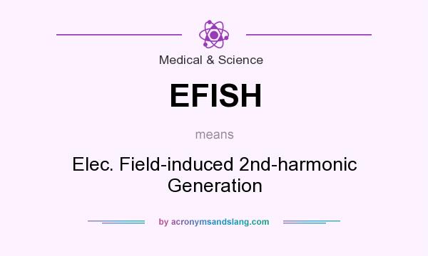 What does EFISH mean? It stands for Elec. Field-induced 2nd-harmonic Generation