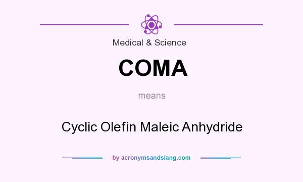 What does COMA mean? It stands for Cyclic Olefin Maleic Anhydride