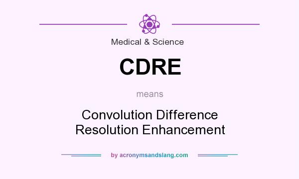 What does CDRE mean? It stands for Convolution Difference Resolution Enhancement