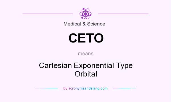What does CETO mean? It stands for Cartesian Exponential Type Orbital
