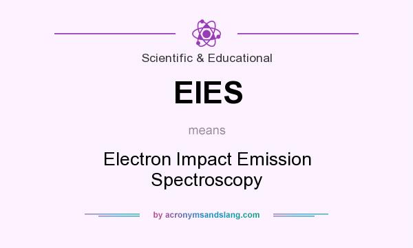What does EIES mean? It stands for Electron Impact Emission Spectroscopy
