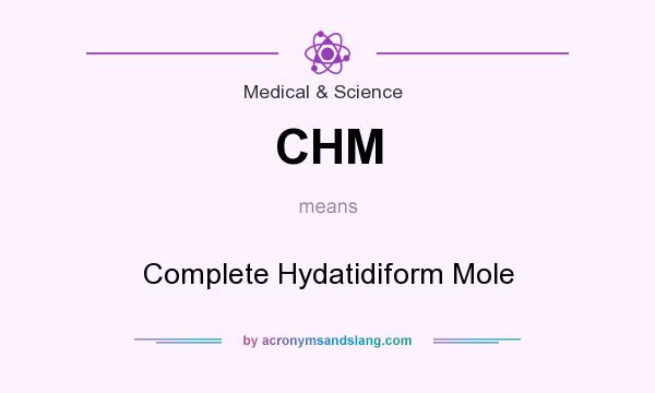 What does CHM mean? It stands for Complete Hydatidiform Mole