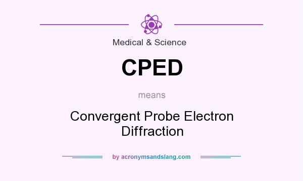 What does CPED mean? It stands for Convergent Probe Electron Diffraction