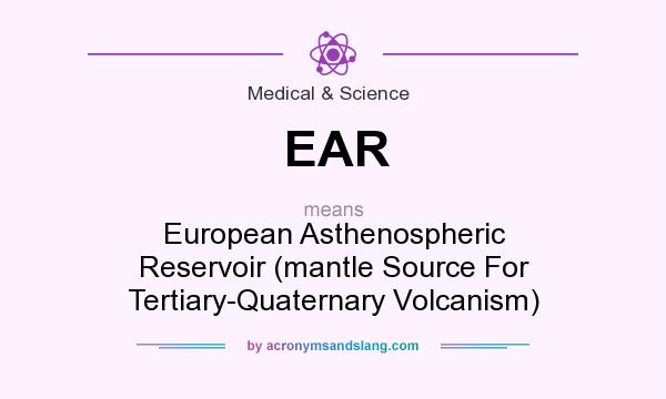 What does EAR mean? It stands for European Asthenospheric Reservoir (mantle Source For Tertiary-Quaternary Volcanism)