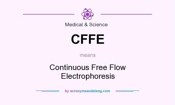 What does CFFE mean? It stands for Continuous Free Flow Electrophoresis
