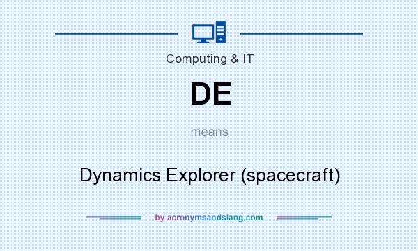 What does DE mean? It stands for Dynamics Explorer (spacecraft)