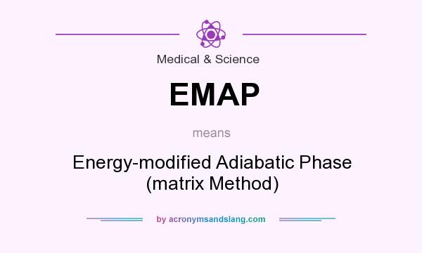 What does EMAP mean? It stands for Energy-modified Adiabatic Phase (matrix Method)