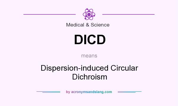 What does DICD mean? It stands for Dispersion-induced Circular Dichroism