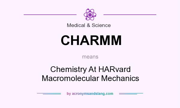 What does CHARMM mean? It stands for Chemistry At HARvard Macromolecular Mechanics