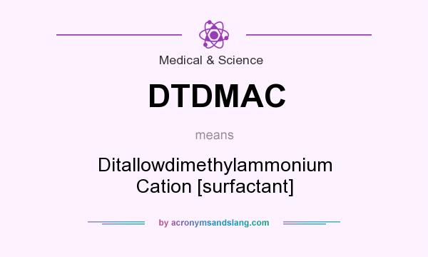 What does DTDMAC mean? It stands for Ditallowdimethylammonium Cation [surfactant]
