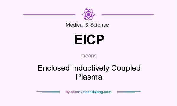 What does EICP mean? It stands for Enclosed Inductively Coupled Plasma
