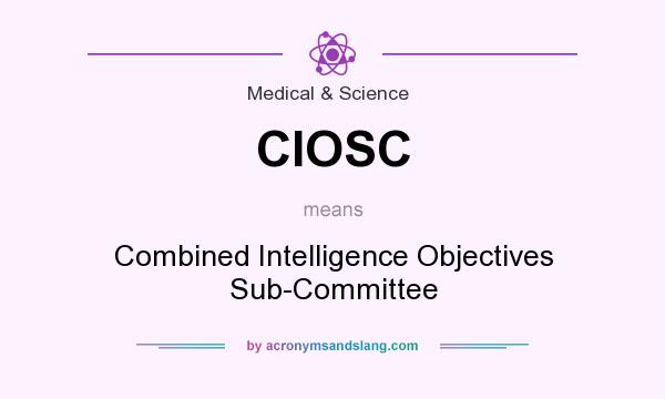 What does CIOSC mean? It stands for Combined Intelligence Objectives Sub-Committee