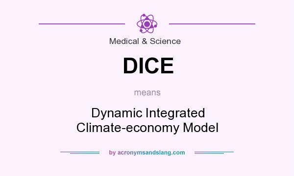 What does DICE mean? It stands for Dynamic Integrated Climate-economy Model