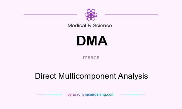 What does DMA mean? It stands for Direct Multicomponent Analysis