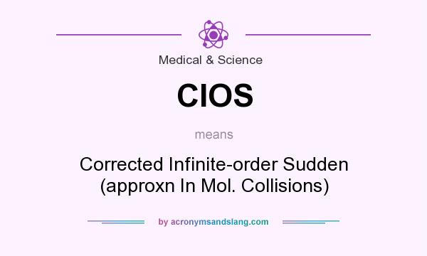 What does CIOS mean? It stands for Corrected Infinite-order Sudden (approxn In Mol. Collisions)
