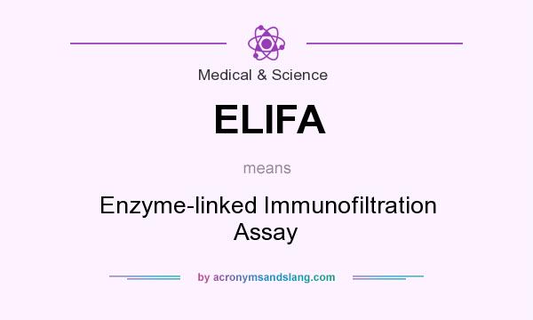 What does ELIFA mean? It stands for Enzyme-linked Immunofiltration Assay
