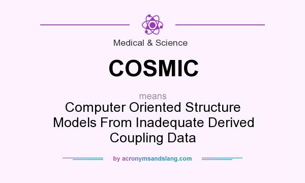 What does COSMIC mean? It stands for Computer Oriented Structure Models From Inadequate Derived Coupling Data