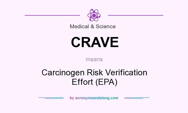 What does CRAVE mean? It stands for Carcinogen Risk Verification Effort (EPA)